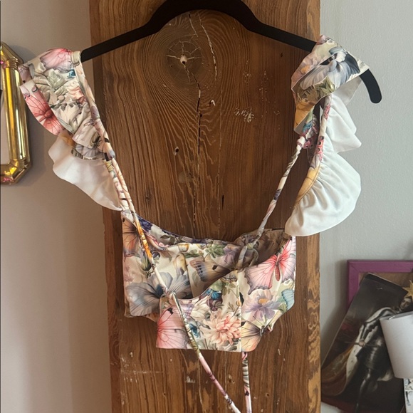 Selkie butterfly botanics ruffle bikini bottom and top NWT - Picture 7 of 8